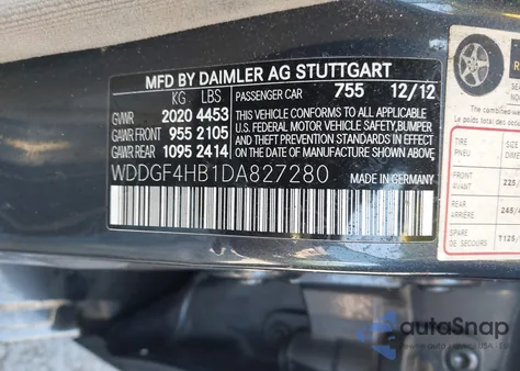 2013 Mercedes-Benz C 250 Sport from USA, damaged, VIN WDDGF4HB1DA827280